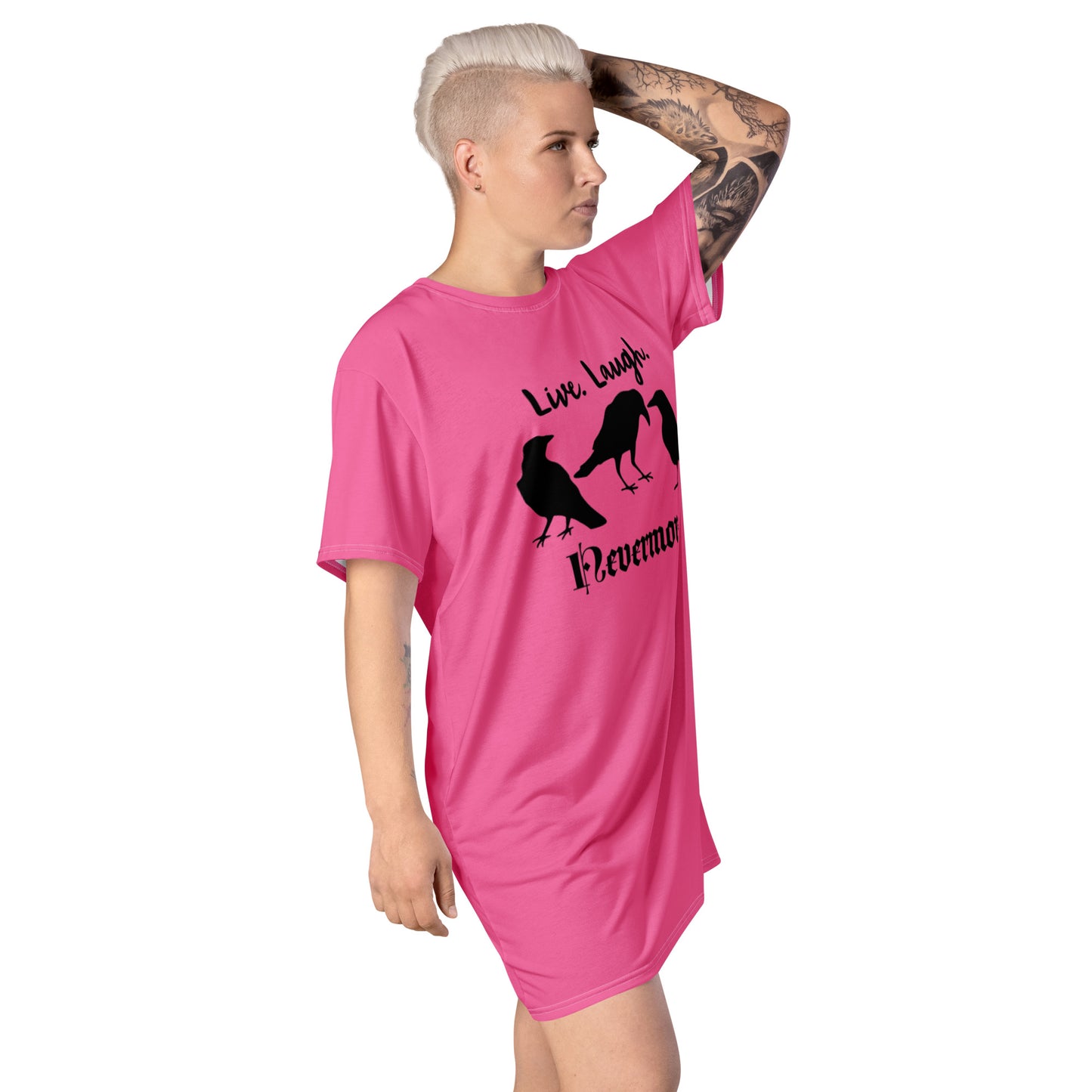 Live. Laugh. Nevermore. Poe T-Shirt Dress.