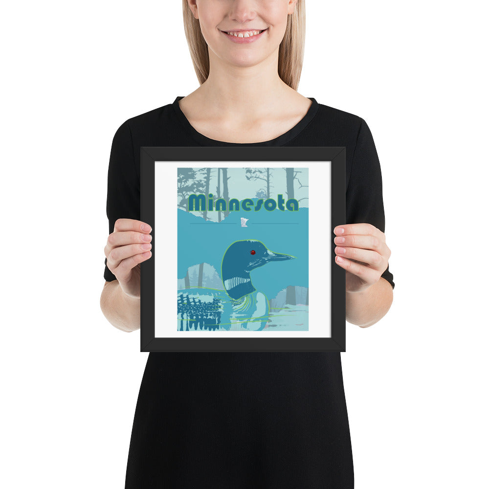 Minnesota Loon Turquoise Wall Art