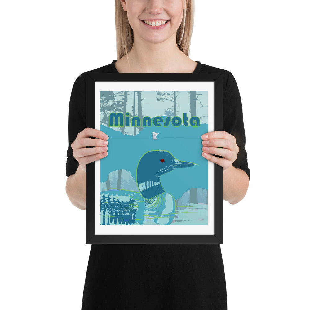 Minnesota Loon Turquoise Wall Art