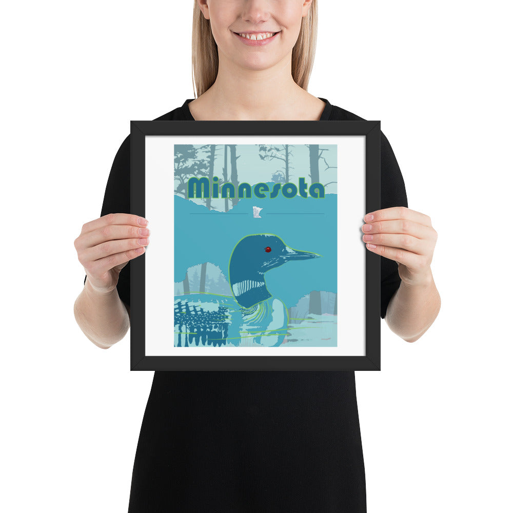 Minnesota Loon Turquoise Wall Art