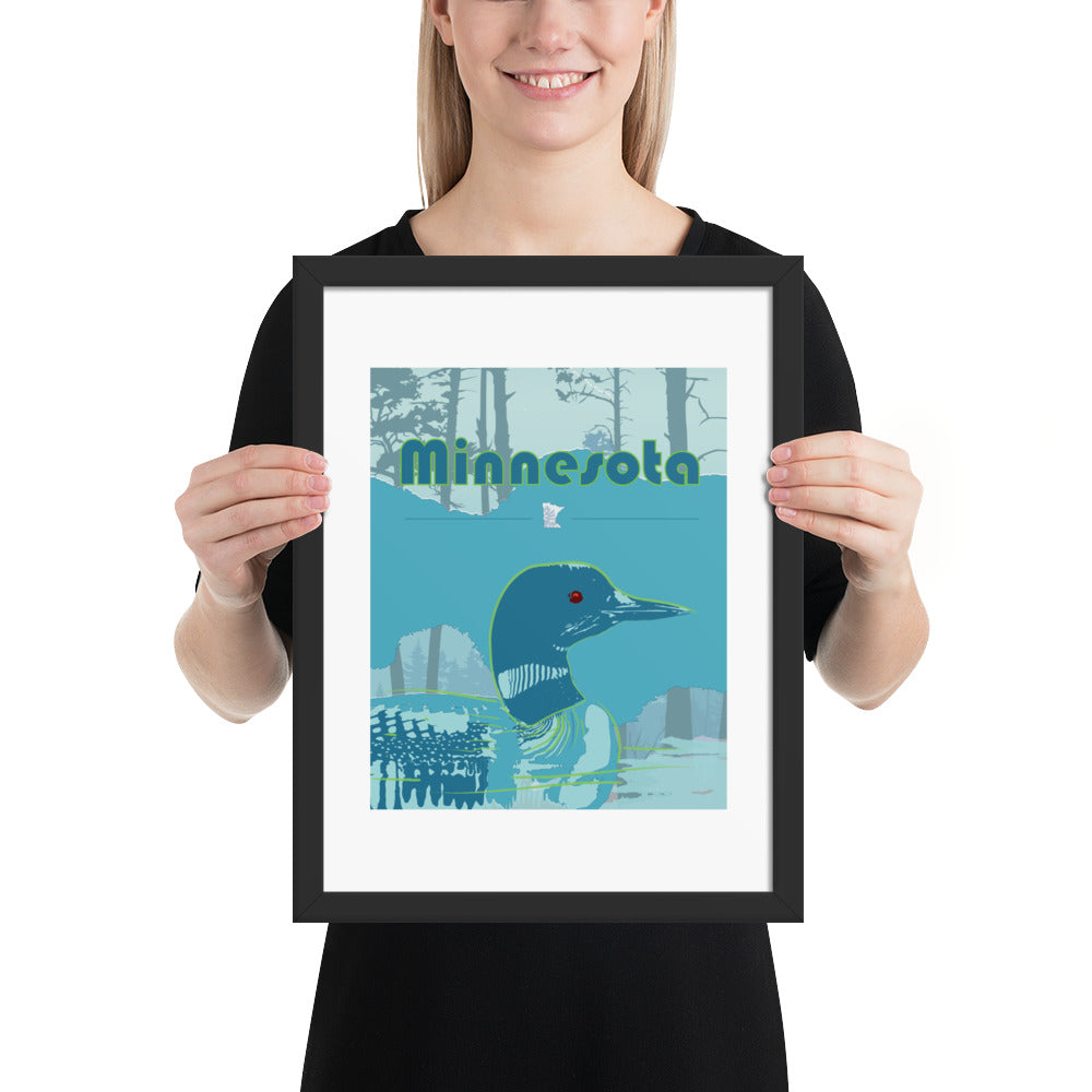 Minnesota Loon Turquoise Wall Art