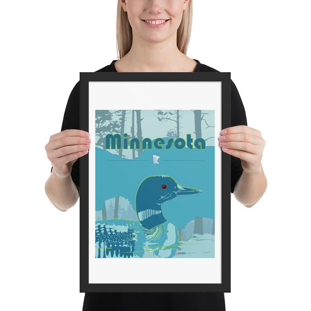 Minnesota Loon Turquoise Wall Art