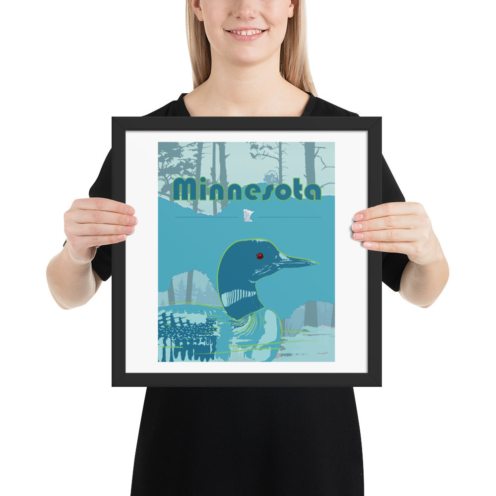 Minnesota Loon Turquoise Wall Art