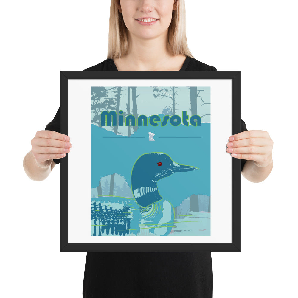 Minnesota Loon Turquoise Wall Art