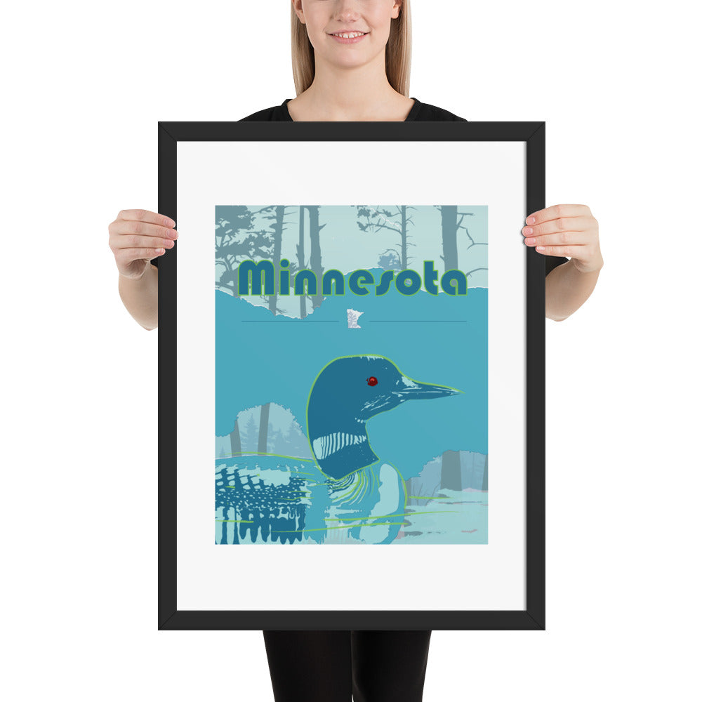 Minnesota Loon Turquoise Wall Art