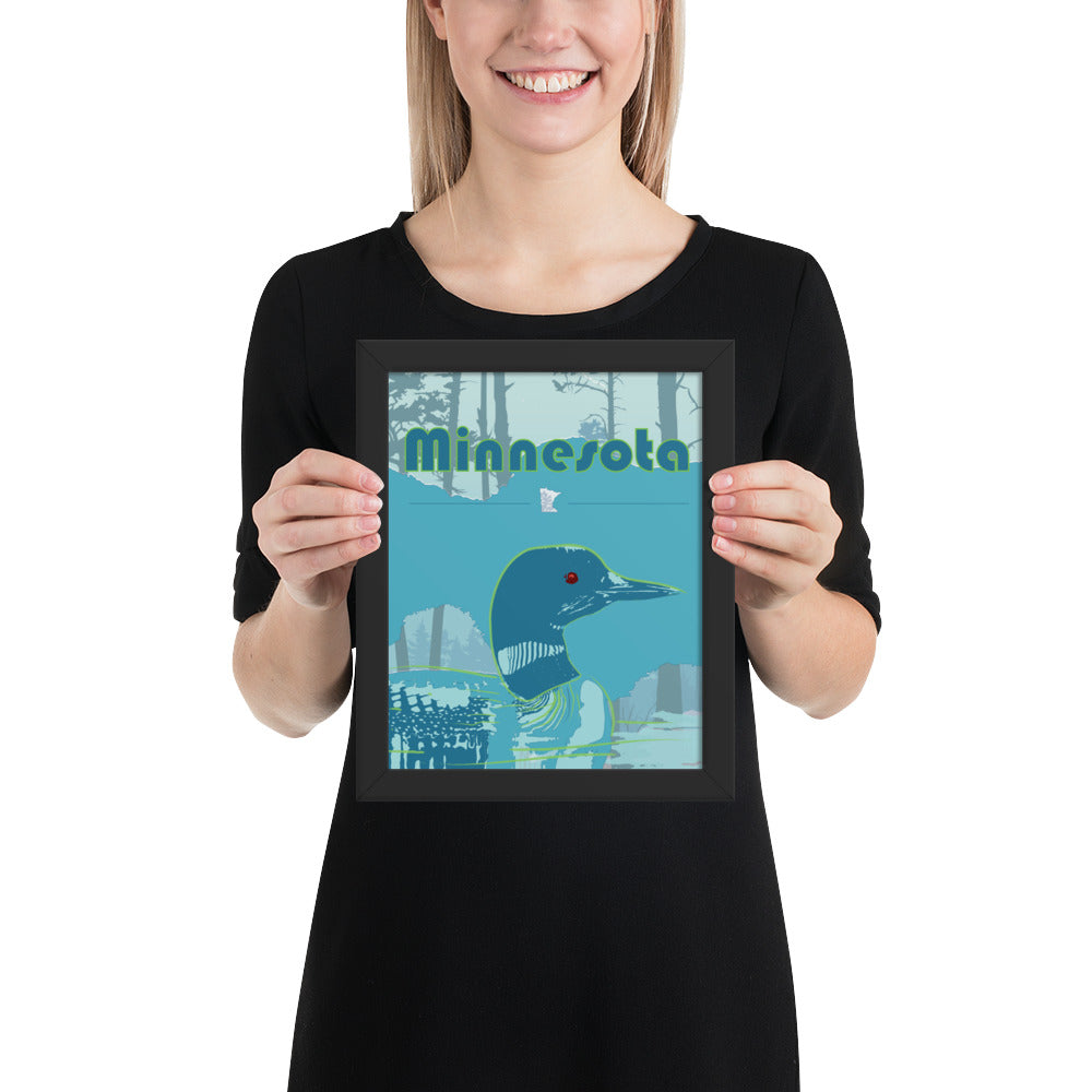 Minnesota Loon Turquoise Wall Art