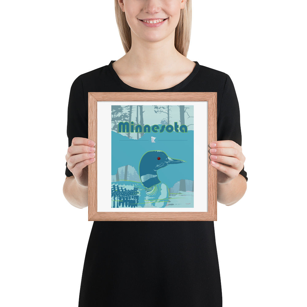 Minnesota Loon Turquoise Wall Art