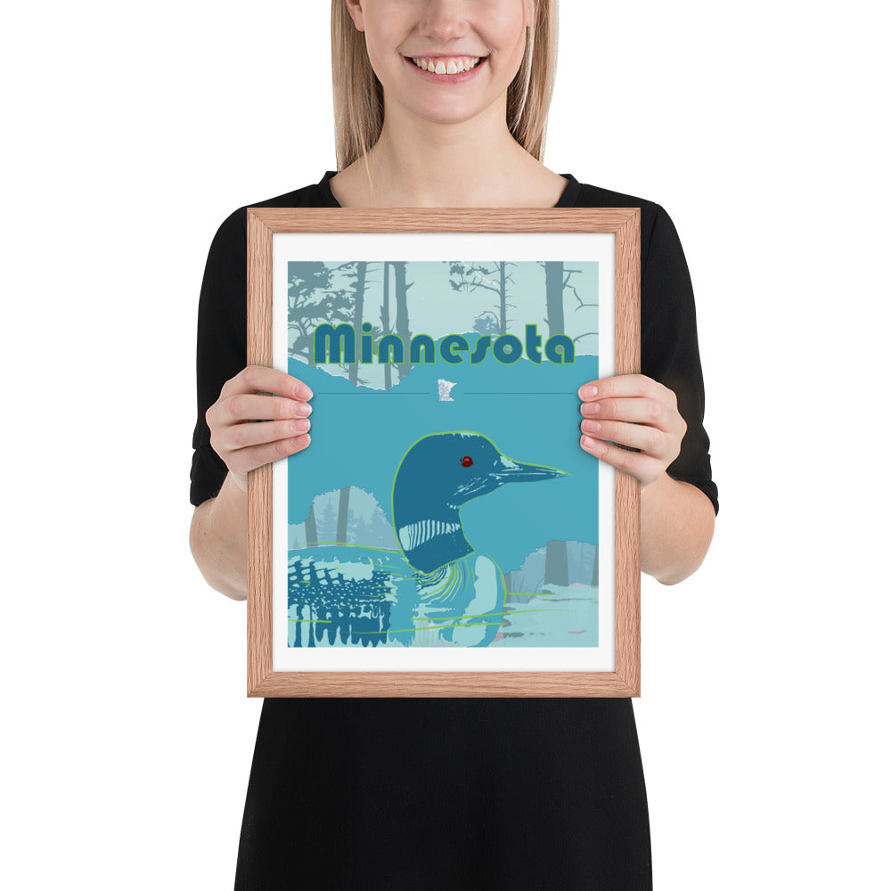 Minnesota Loon Turquoise Wall Art