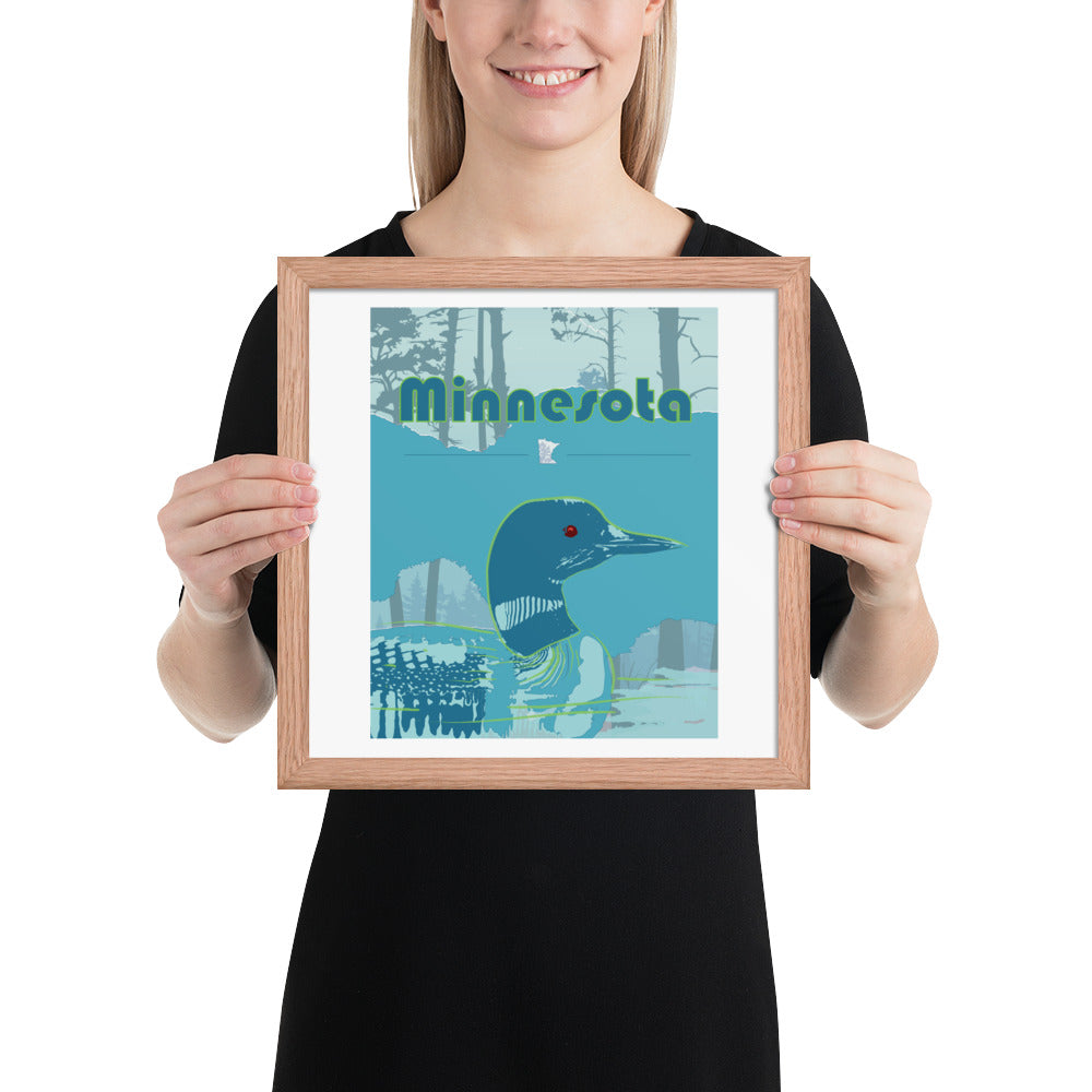 Minnesota Loon Turquoise Wall Art