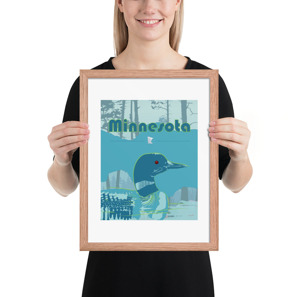 Minnesota Loon Turquoise Wall Art