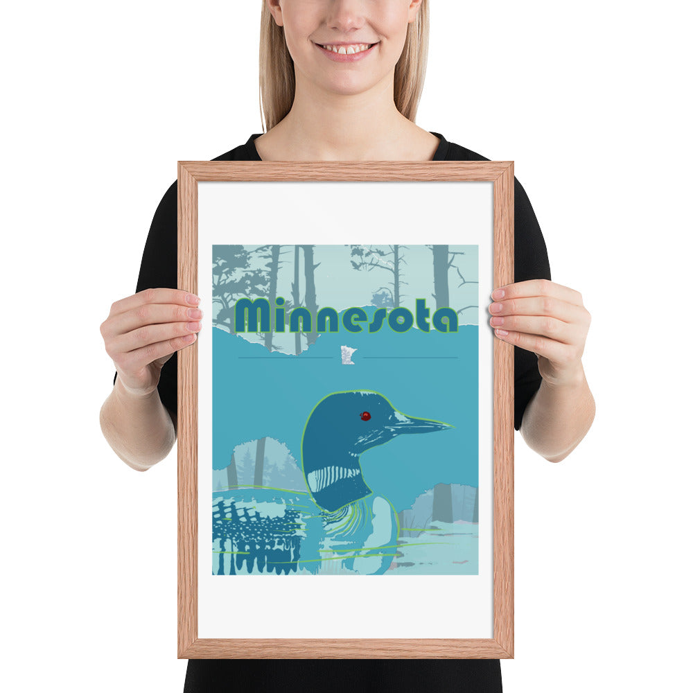 Minnesota Loon Turquoise Wall Art