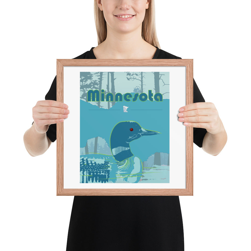 Minnesota Loon Turquoise Wall Art