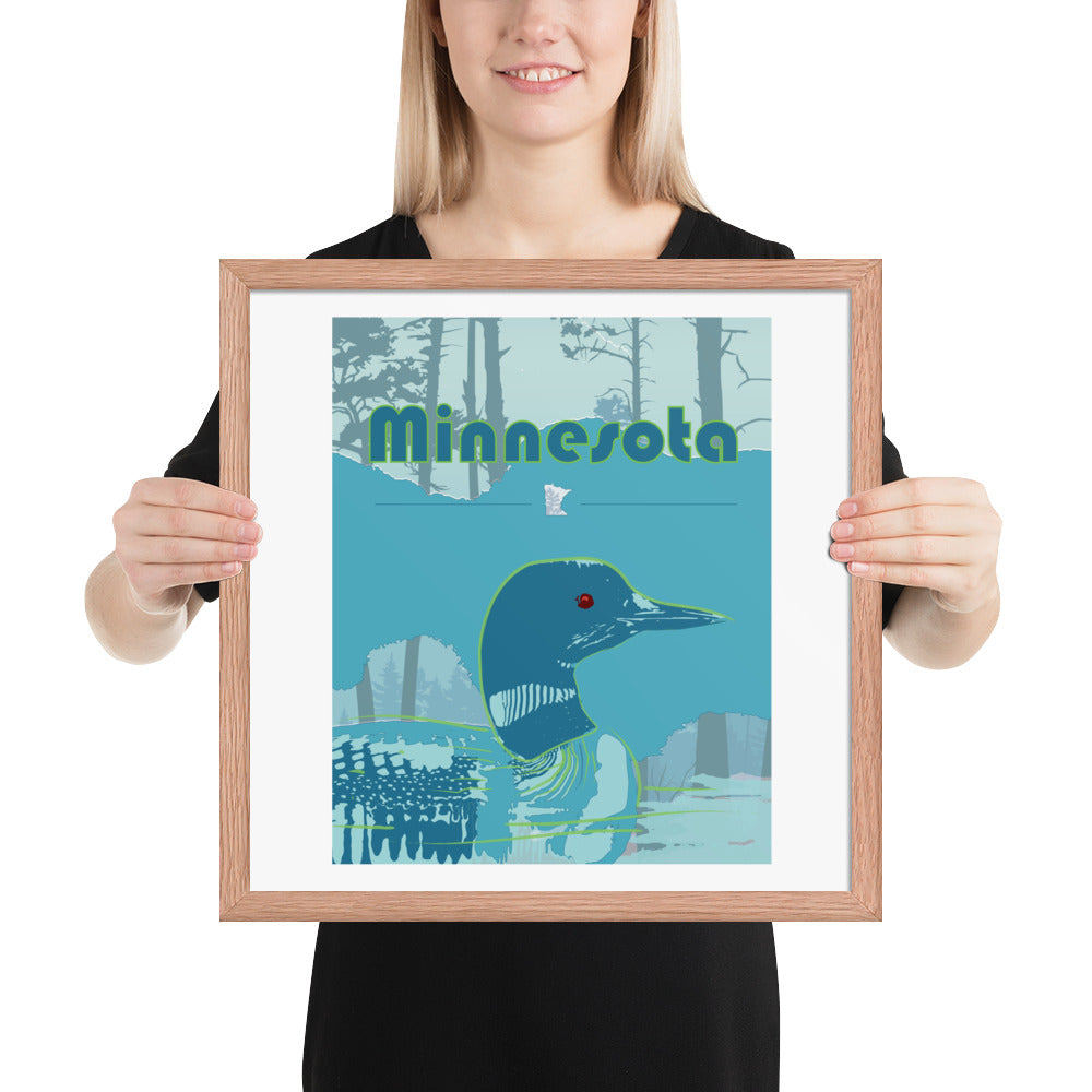 Minnesota Loon Turquoise Wall Art