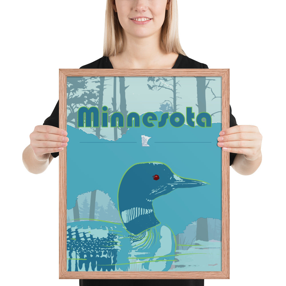 Minnesota Loon Turquoise Wall Art