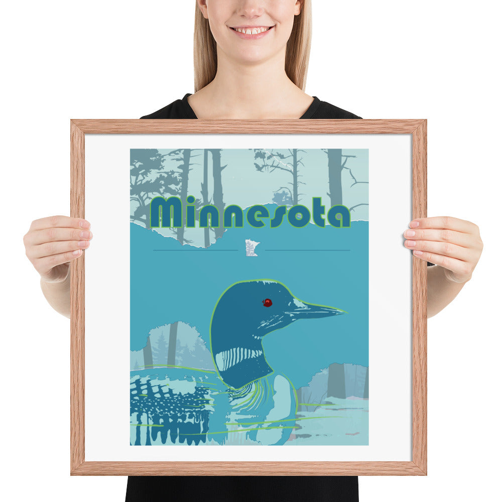 Minnesota Loon Turquoise Wall Art