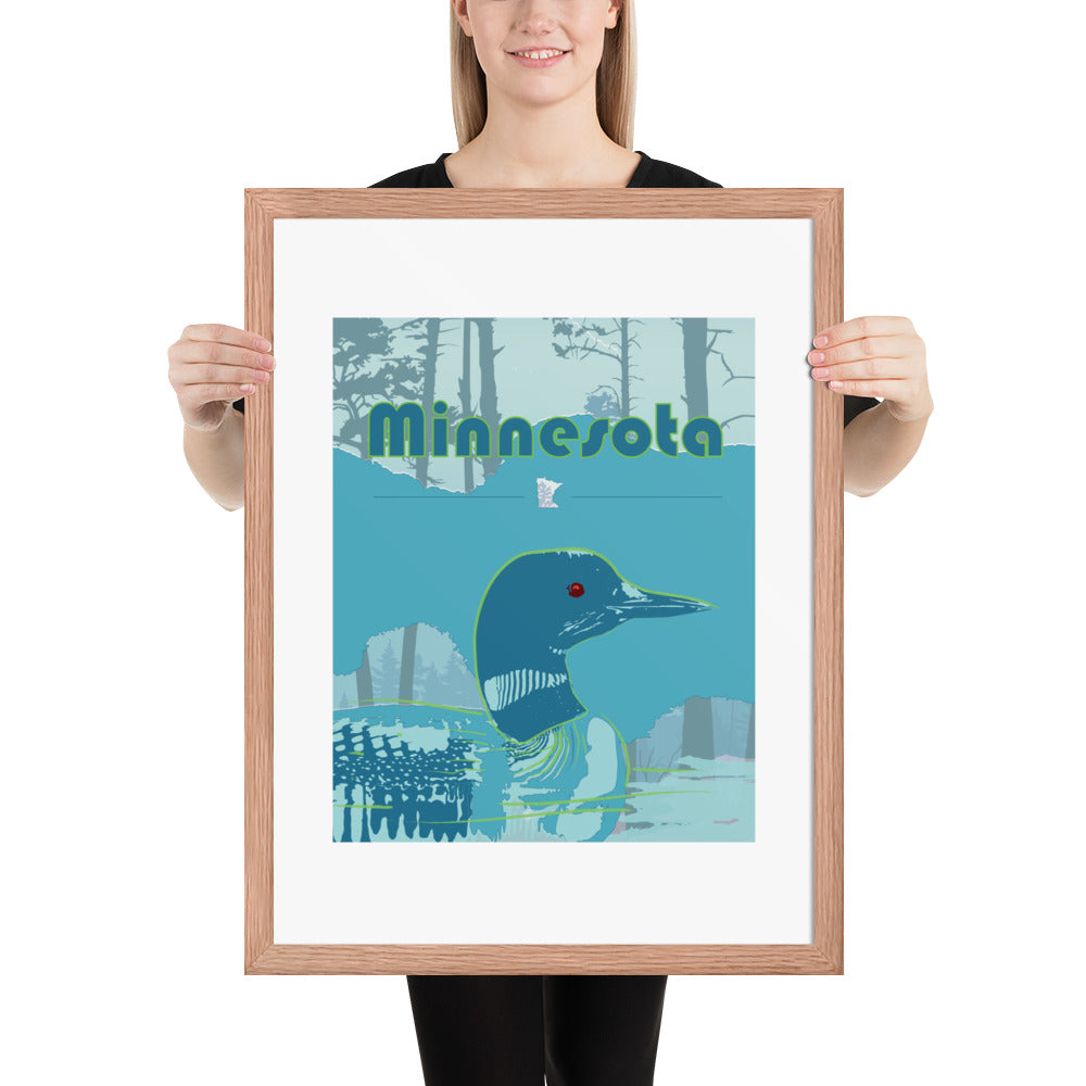 Minnesota Loon Turquoise Wall Art