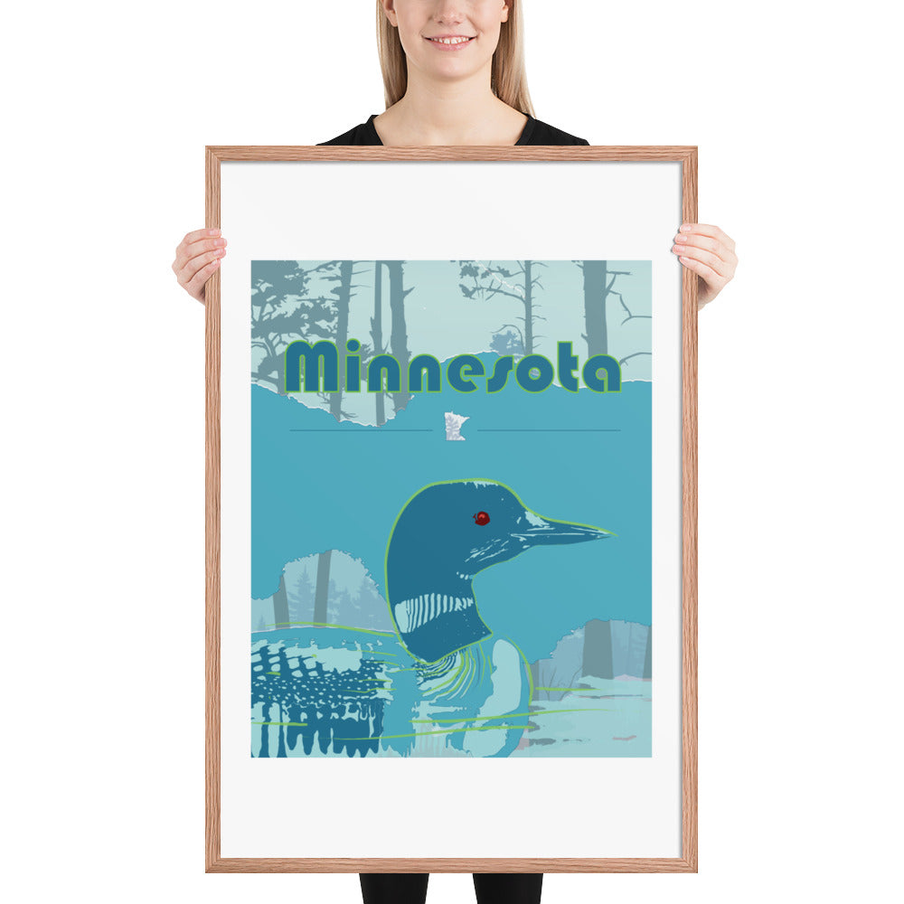 Minnesota Loon Turquoise Wall Art