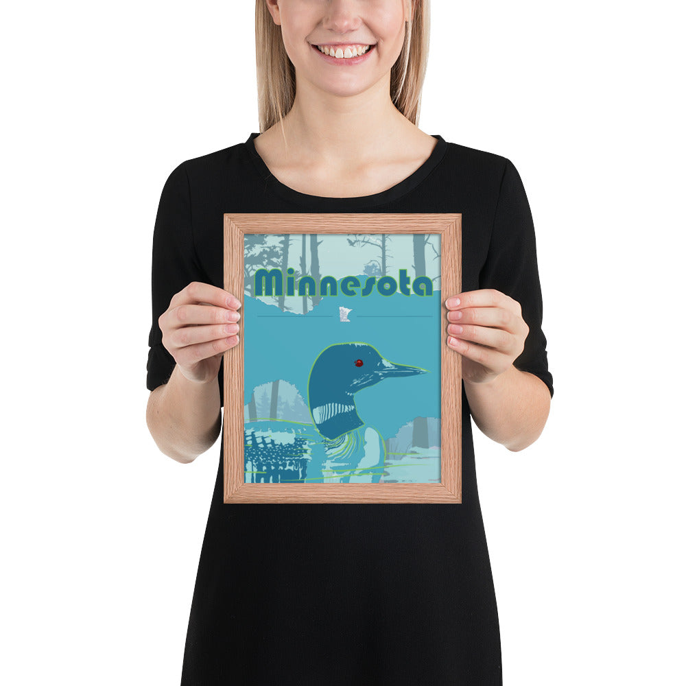 Minnesota Loon Turquoise Wall Art