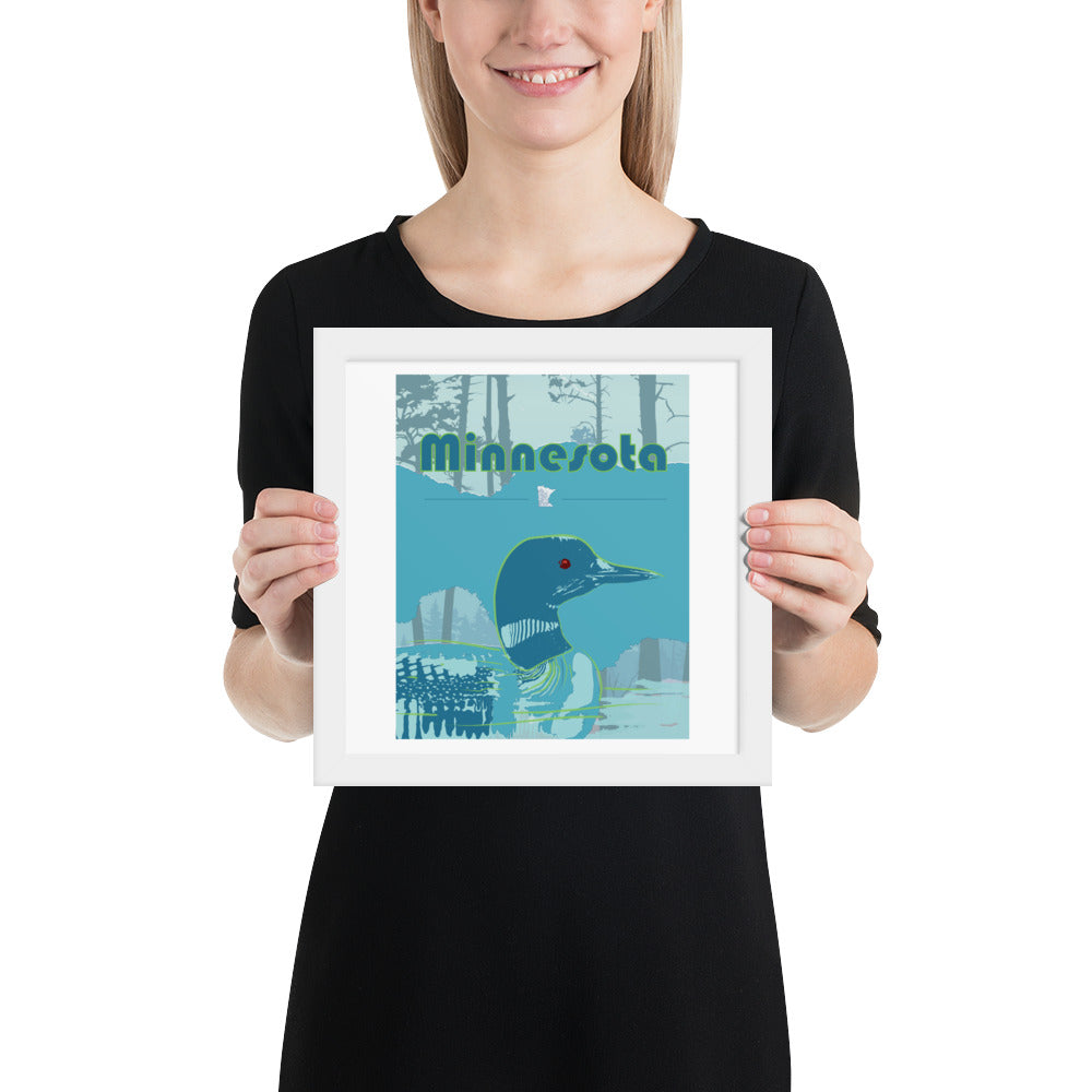 Minnesota Loon Turquoise Wall Art