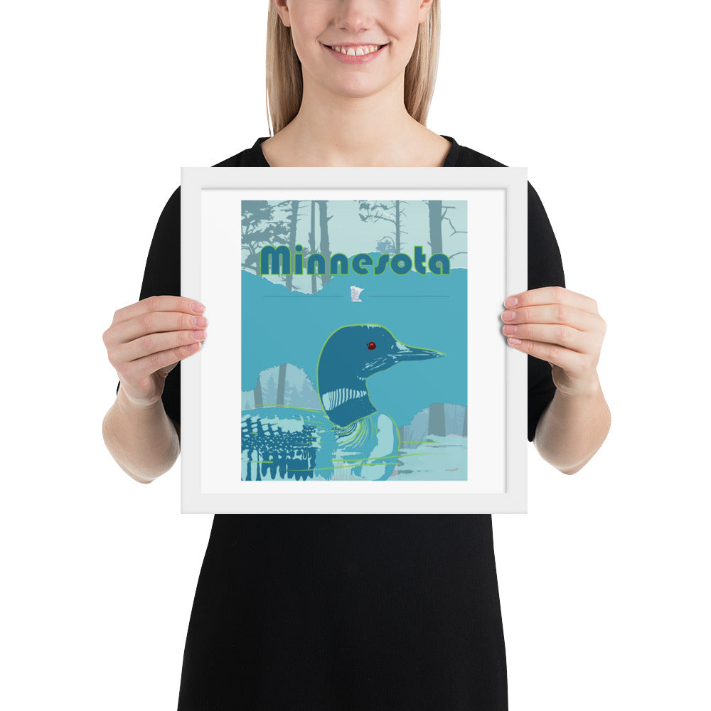 Minnesota Loon Turquoise Wall Art