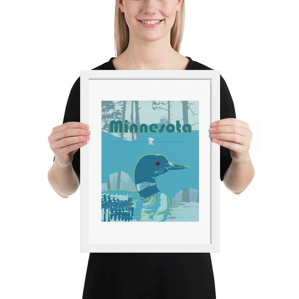 Minnesota Loon Turquoise Wall Art