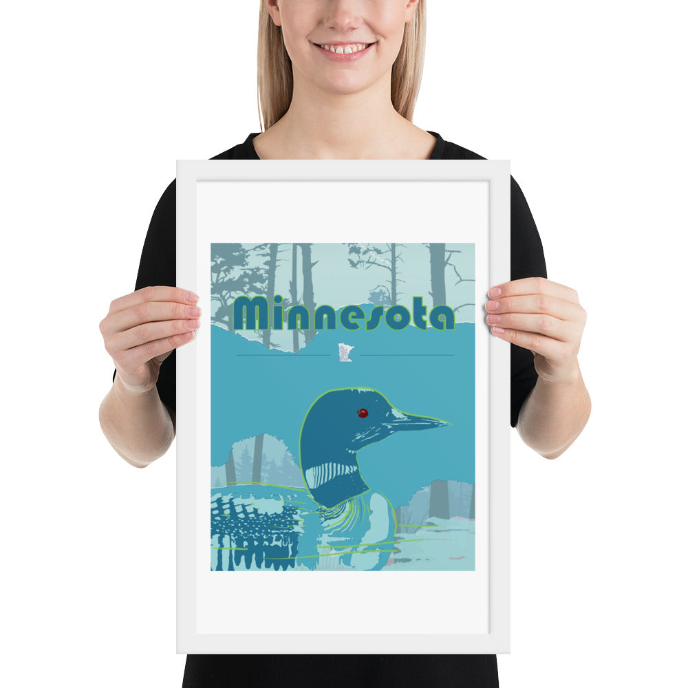 Minnesota Loon Turquoise Wall Art