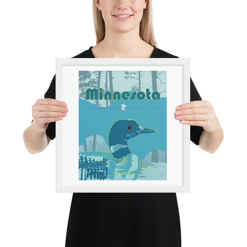 Minnesota Loon Turquoise Wall Art