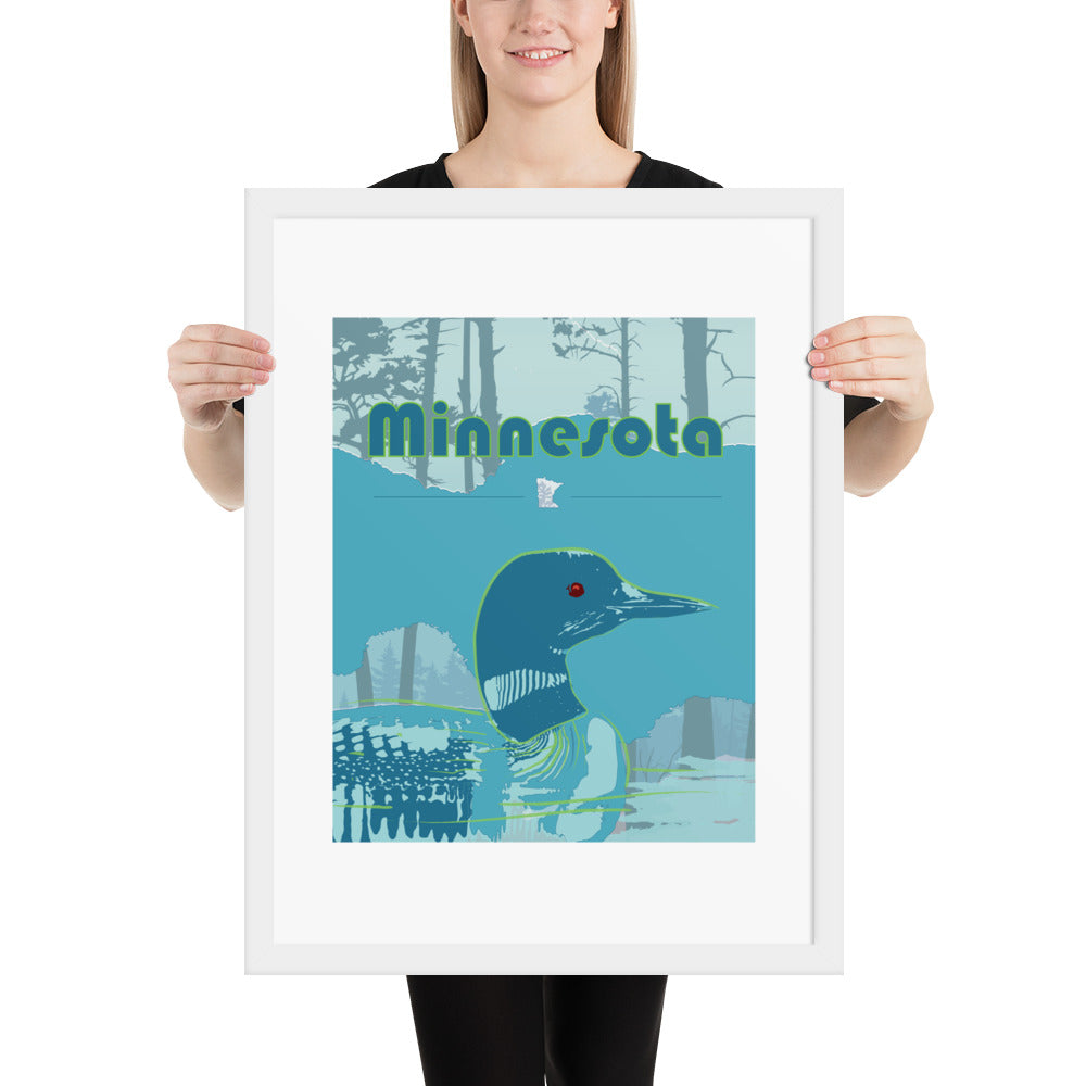 Minnesota Loon Turquoise Wall Art