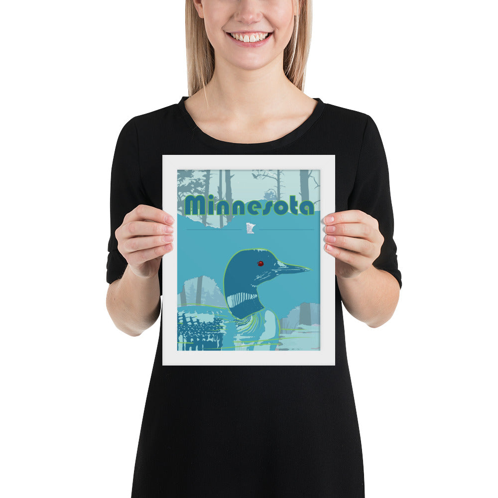 Minnesota Loon Turquoise Wall Art