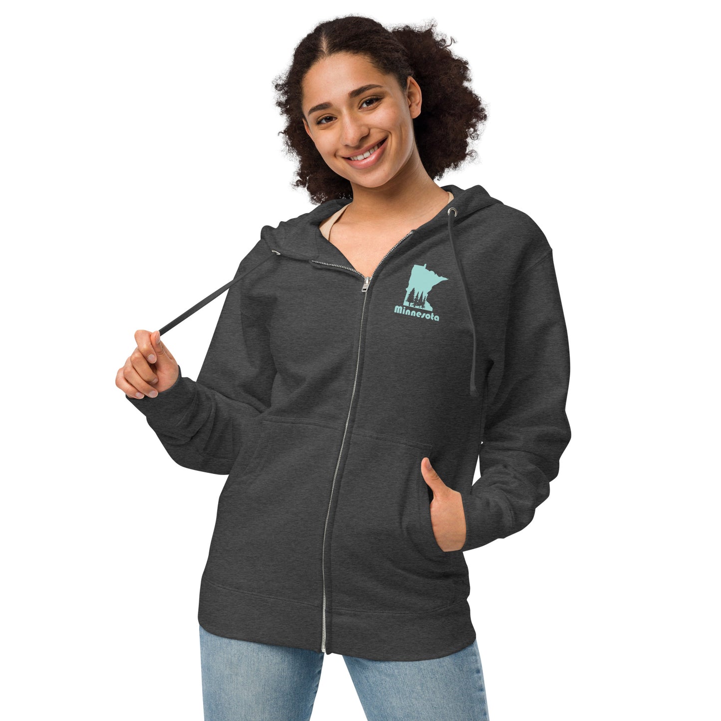 Minnesota Unisex fleece zip up hoodie